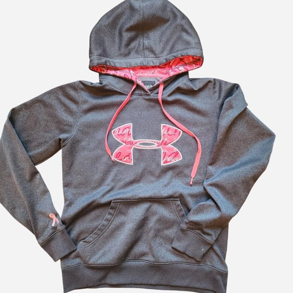 Under Armor Breast Cancer Awareness Grey Hoodie -  size Small